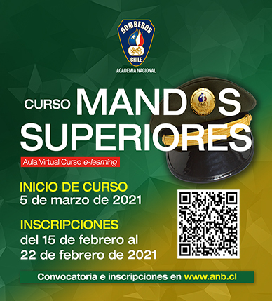 A contar del 15 de febrero inician las inscripciones para curso de Mandos Superiores de la Academia Nacional de Bomberos