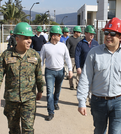 Delegación de la Academia de Guerra visitó el centro de entrenamiento de la ANB