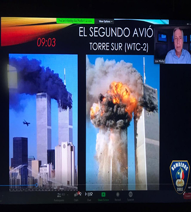 Destacado ex Jefe de Bomberos de Nueva York, Joseph Pfeifer, expuso sobre su experiencia en la tragedia del 9/11 en el World Trade Center
