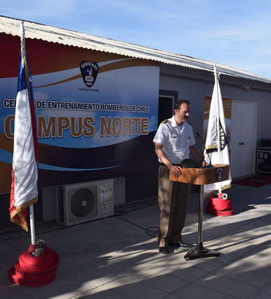 Bomberos inauguró moderno Centro de Entrenamiento en el norte de Chile