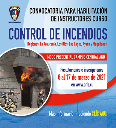 La Academia Nacional de Bomberos de Chile abre proceso de postulación para Instructores: Habilitación curso “Control de Incendios”